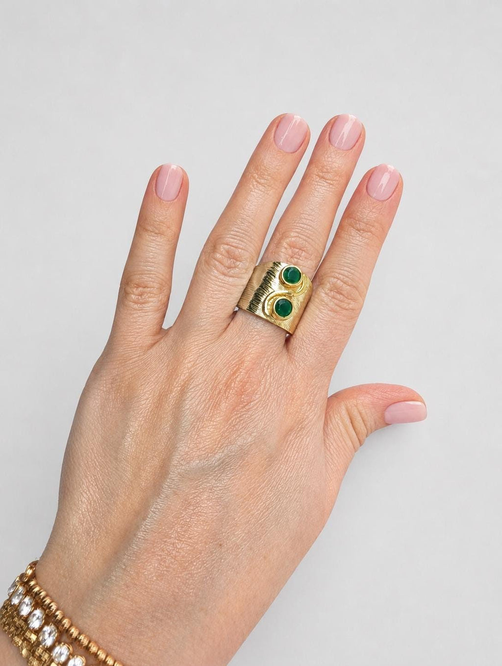 Green Zircon Statement Ring