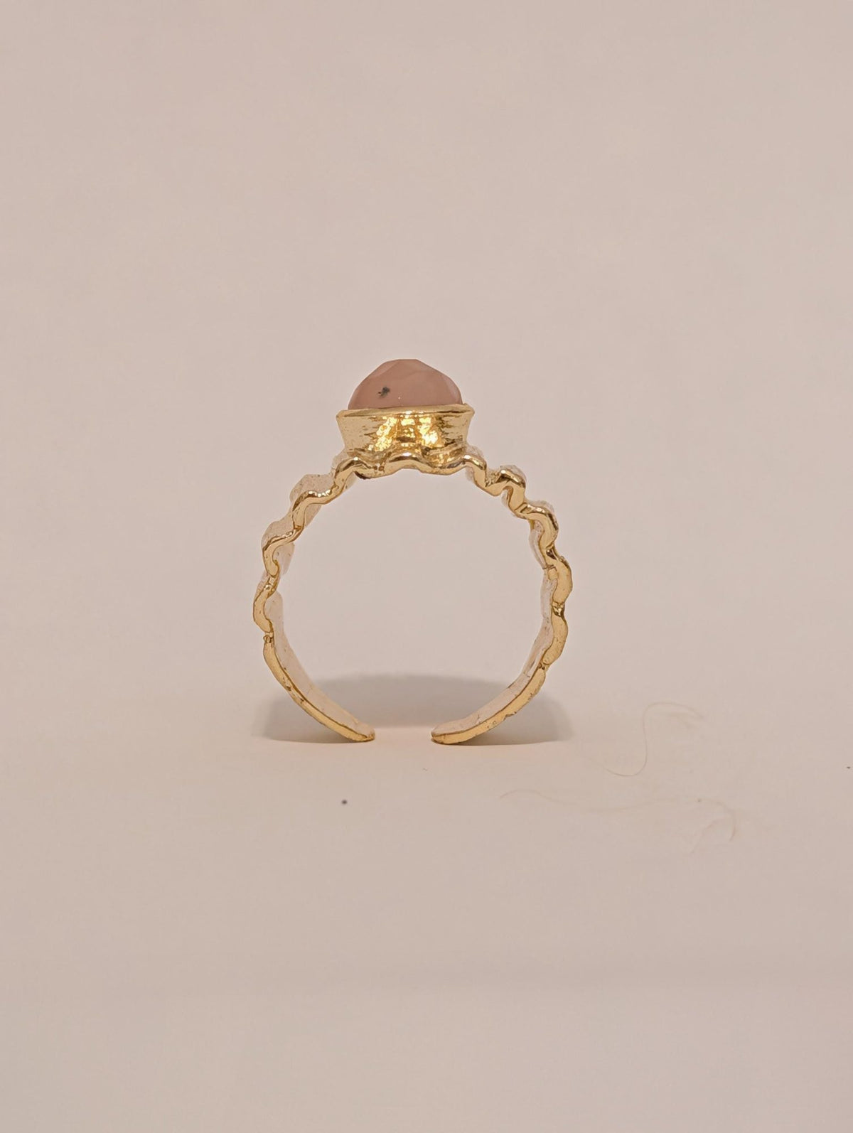 Rose Quartz Statement Ring
