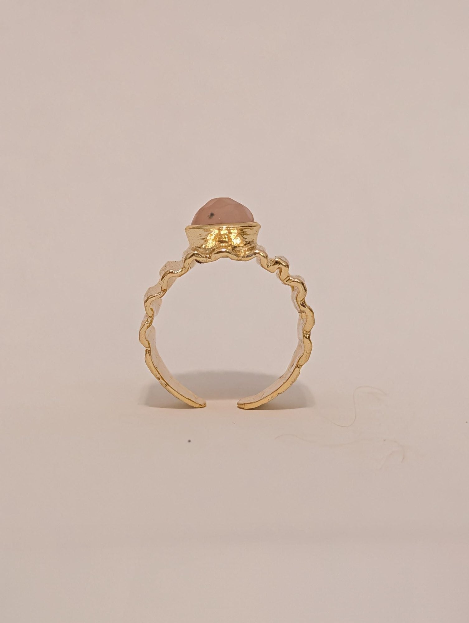 Rose Quartz Statement Ring