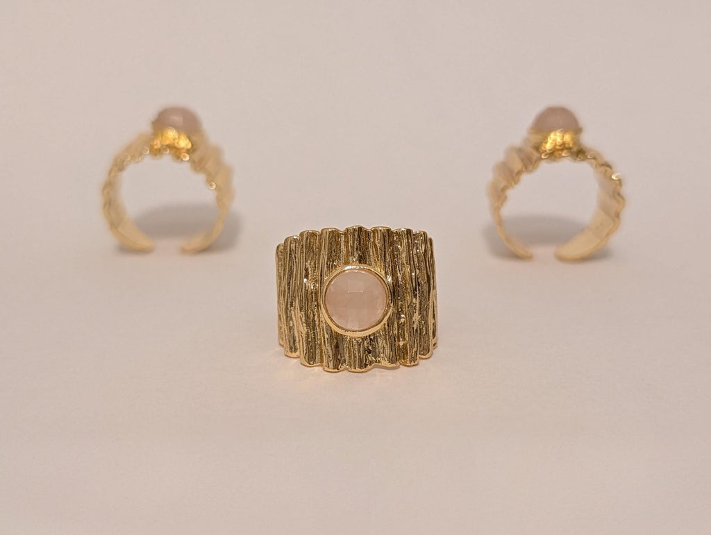 Rose Quartz Statement Ring