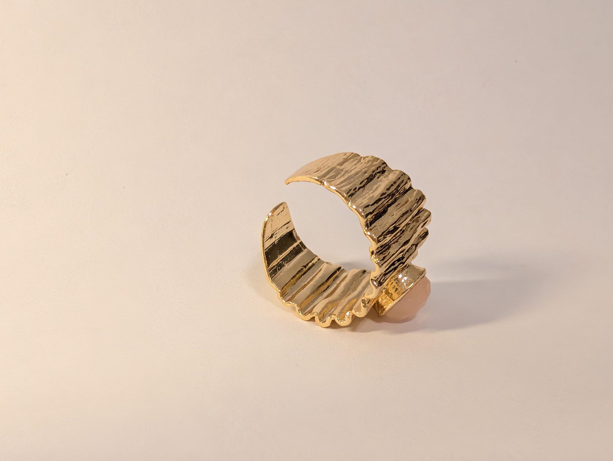 Rose Quartz Statement Ring