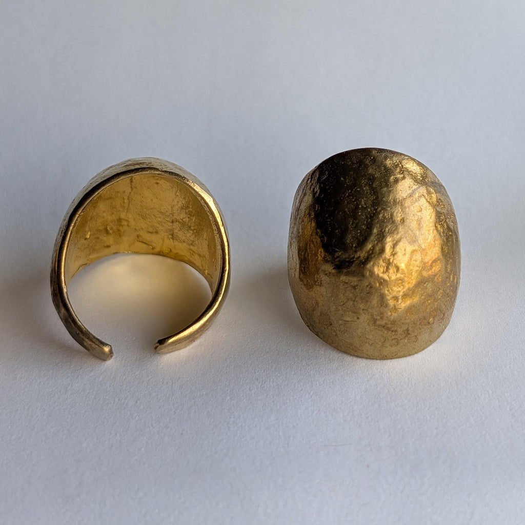 Chunky Hammered Dome Ring