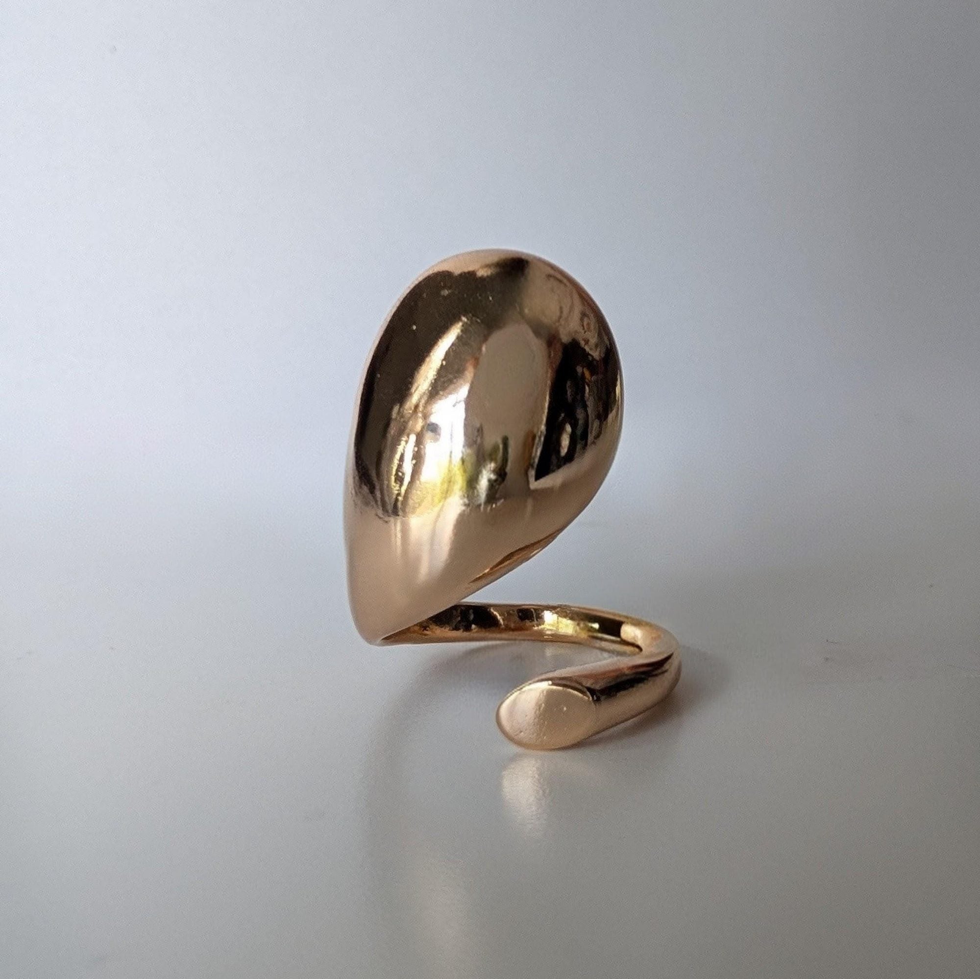 Adjustable Gold Statement Ring