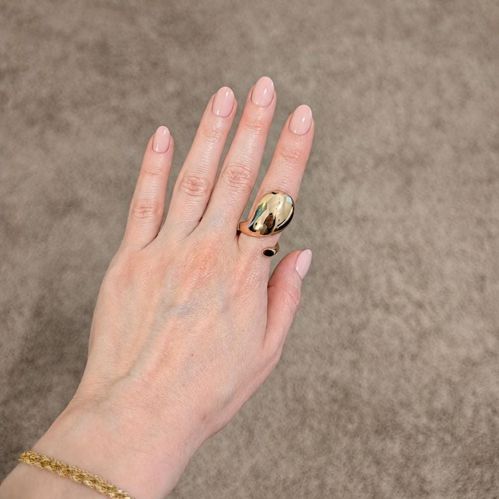 Adjustable Gold Statement Ring