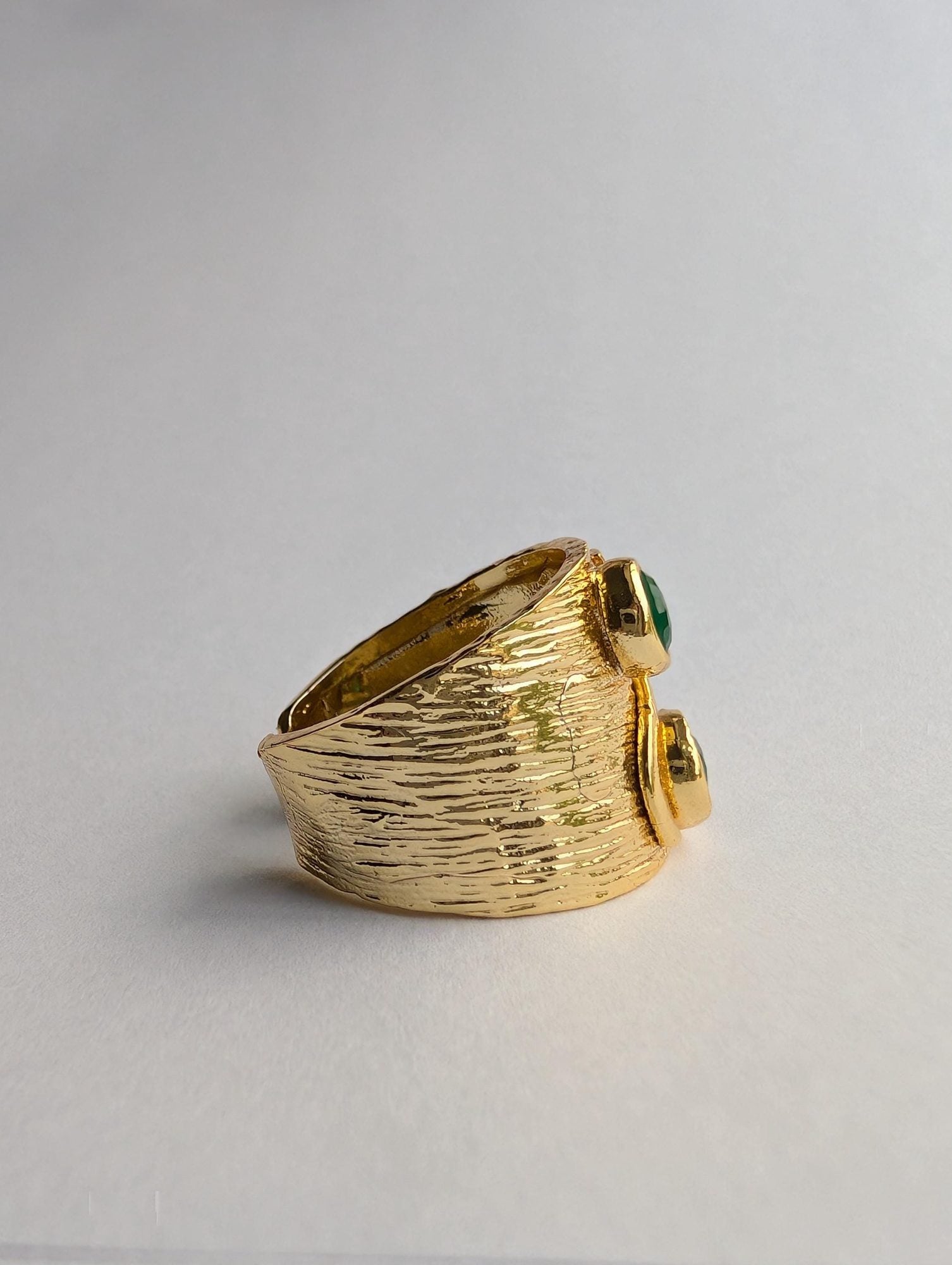 Green Zircon Statement Ring