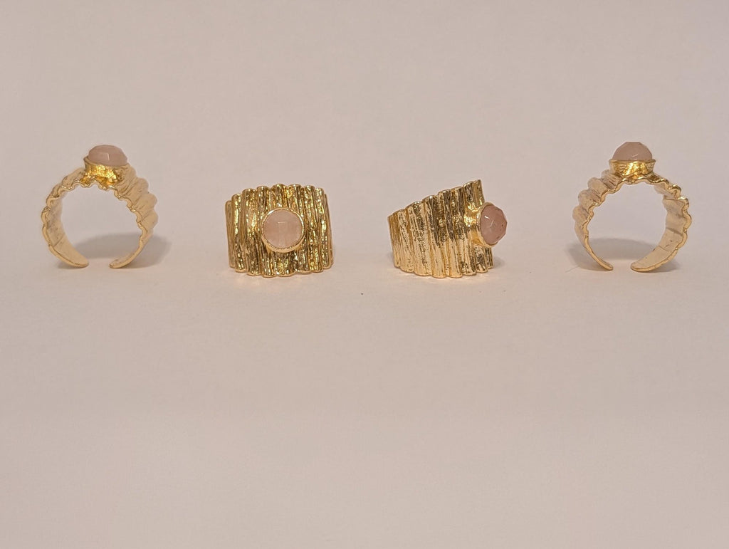 Rose Quartz Statement Ring