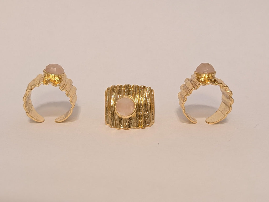 Rose Quartz Statement Ring
