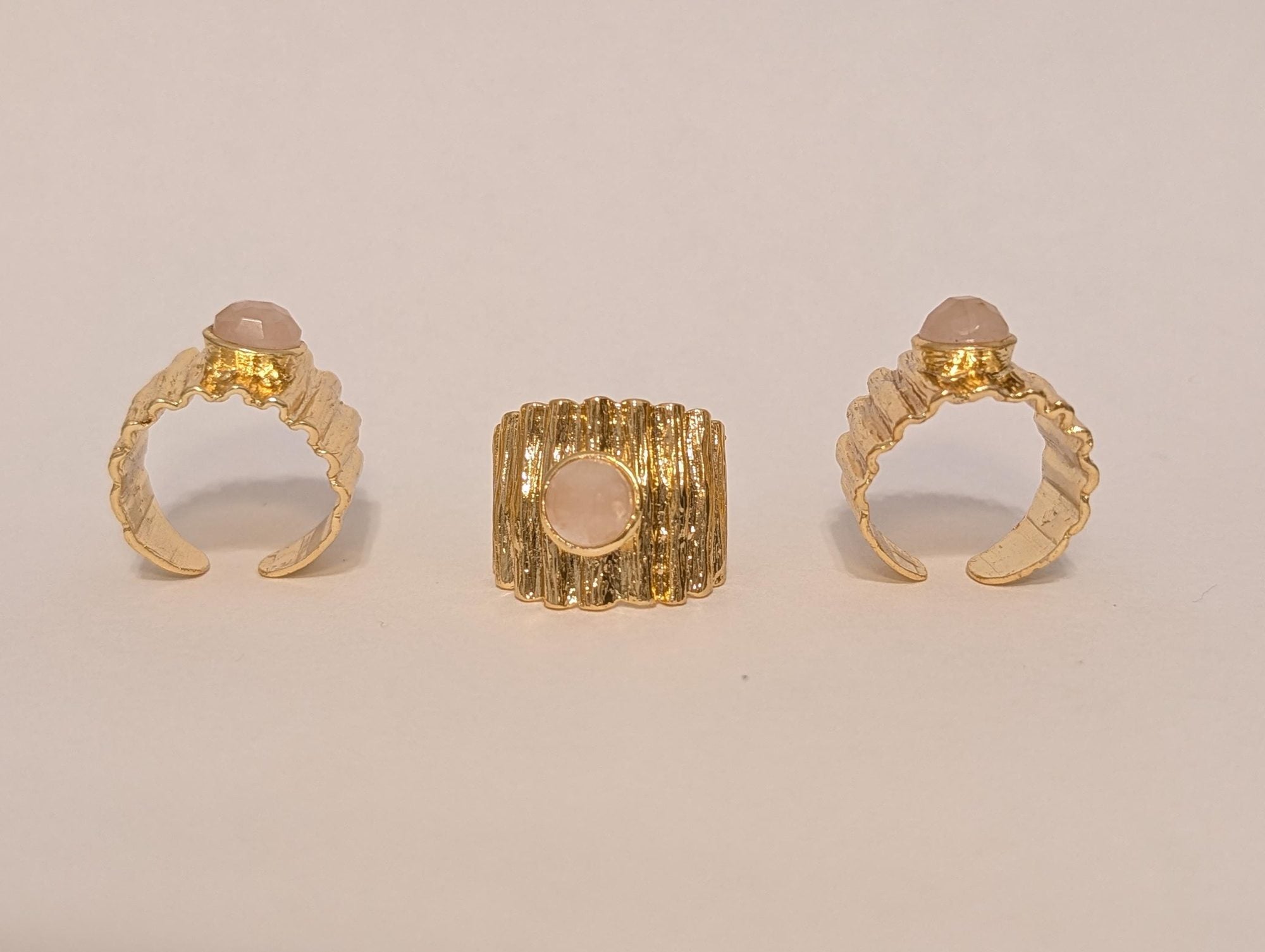 Rose Quartz Statement Ring