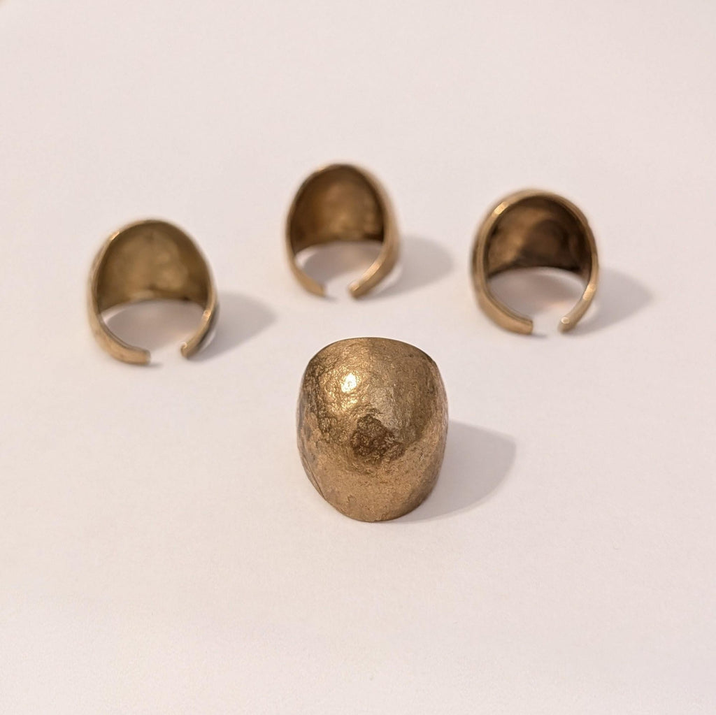 Chunky Hammered Dome Ring