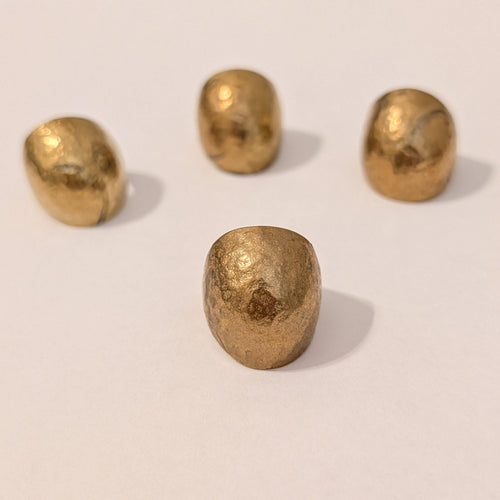 Chunky Hammered Dome Ring