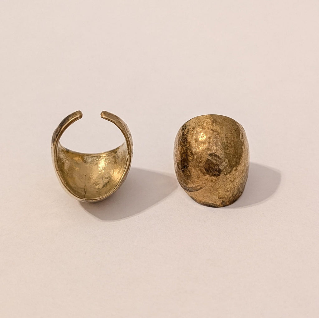Chunky Hammered Dome Ring
