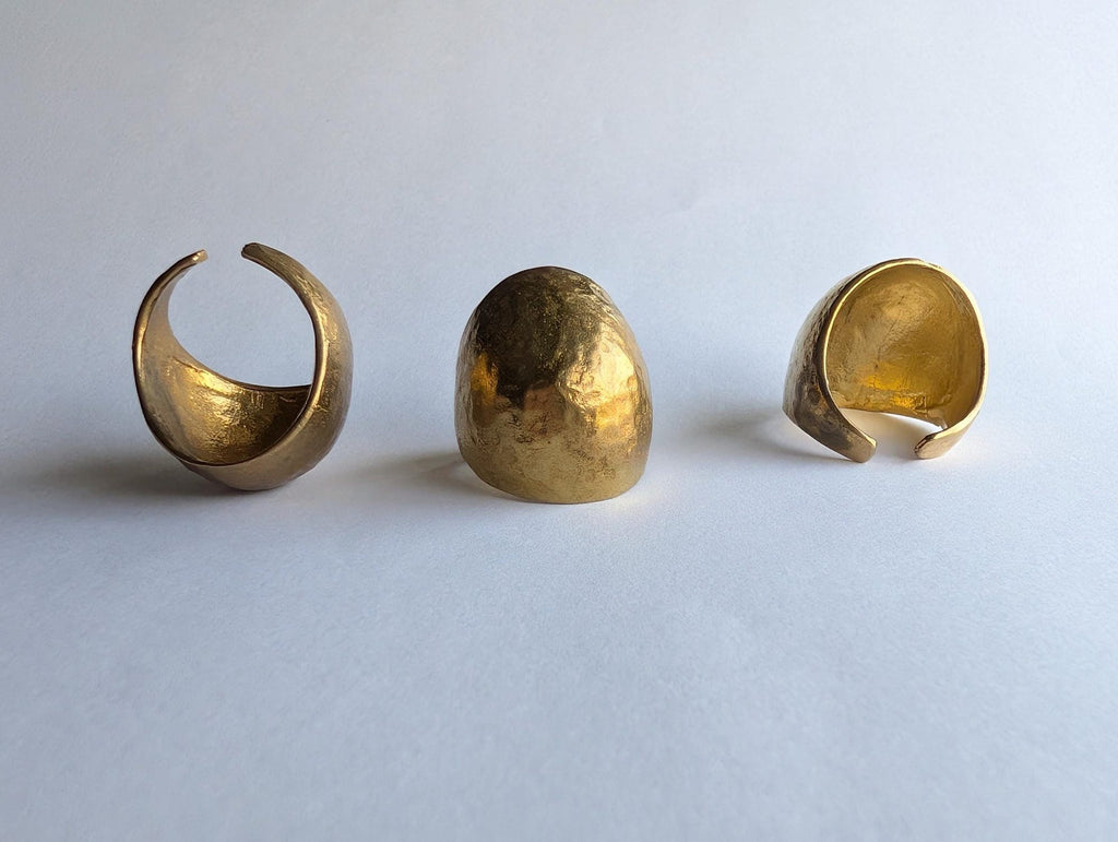 Chunky Hammered Dome Ring