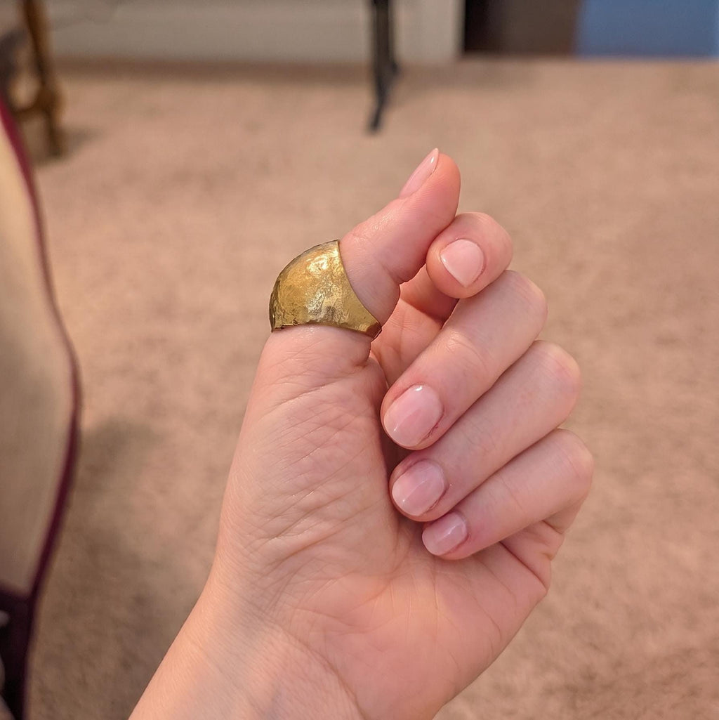 Chunky Hammered Dome Ring
