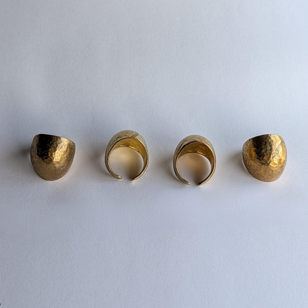 Chunky Hammered Dome Ring