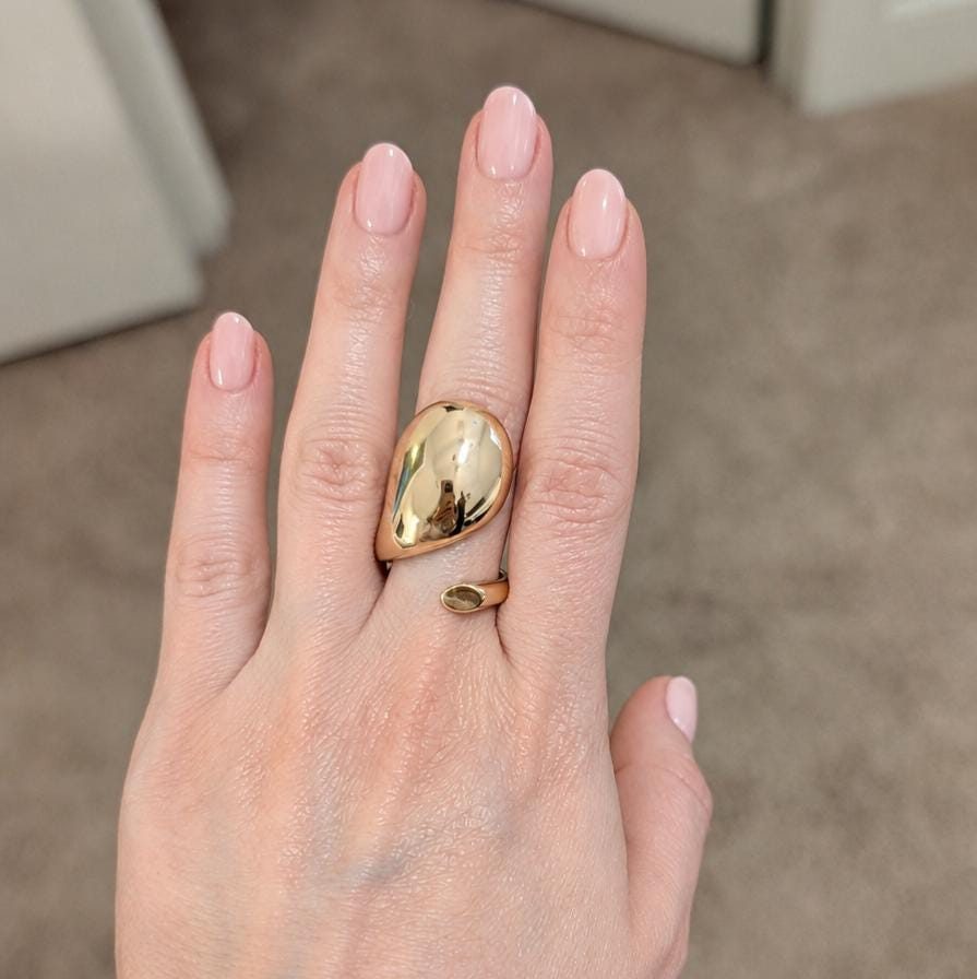 Adjustable Gold Statement Ring