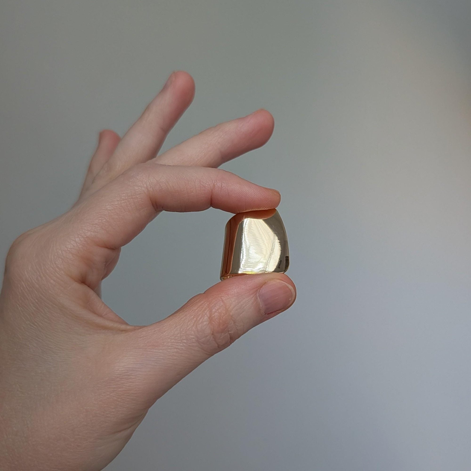Wide Curved Gold Statement Studs