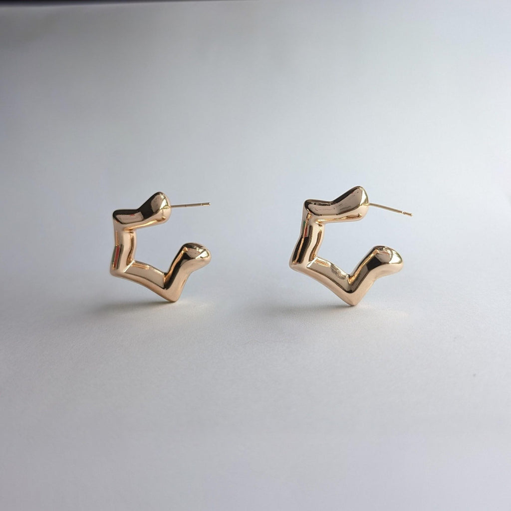 Pink Gold Drop Earrings