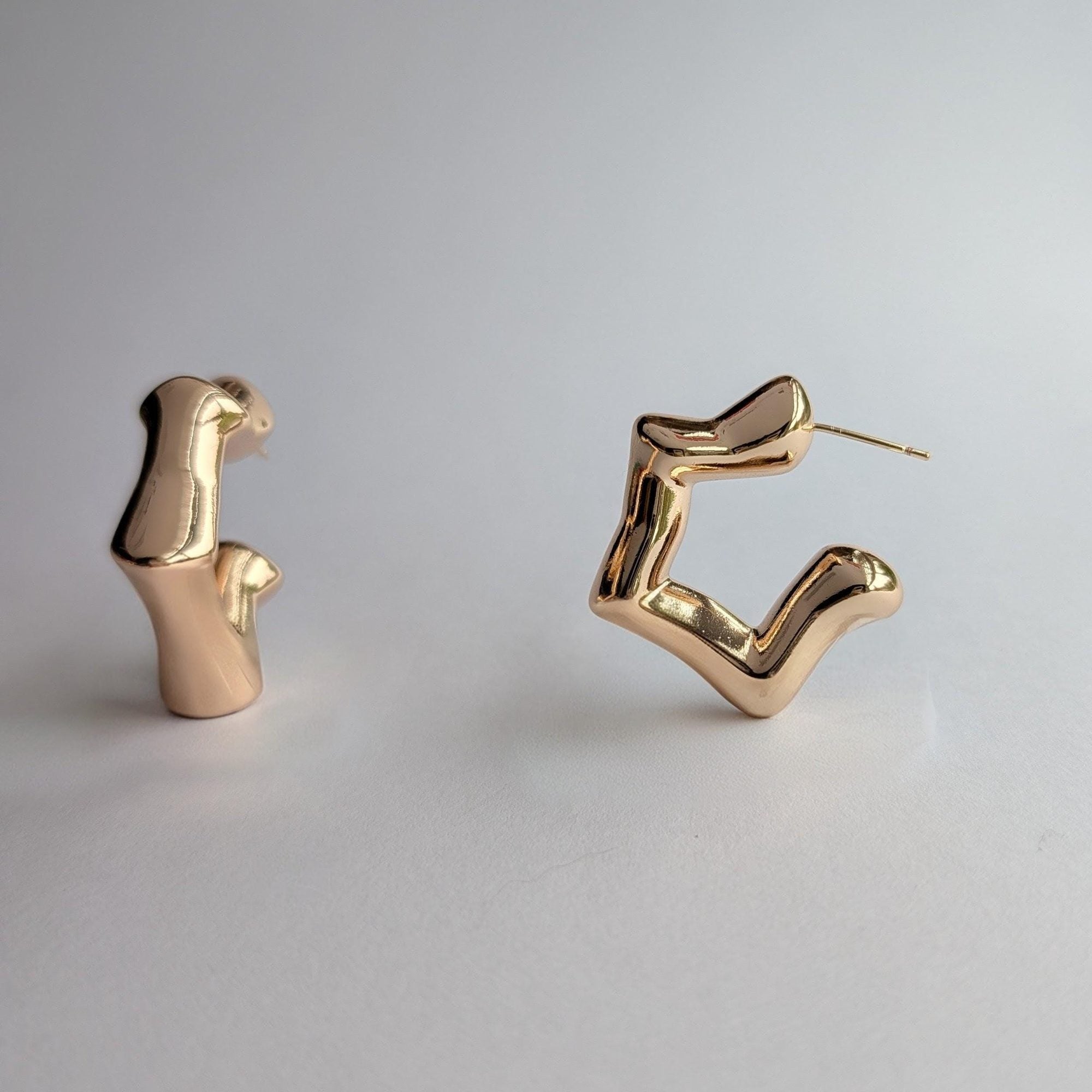 Pink Gold Drop Earrings