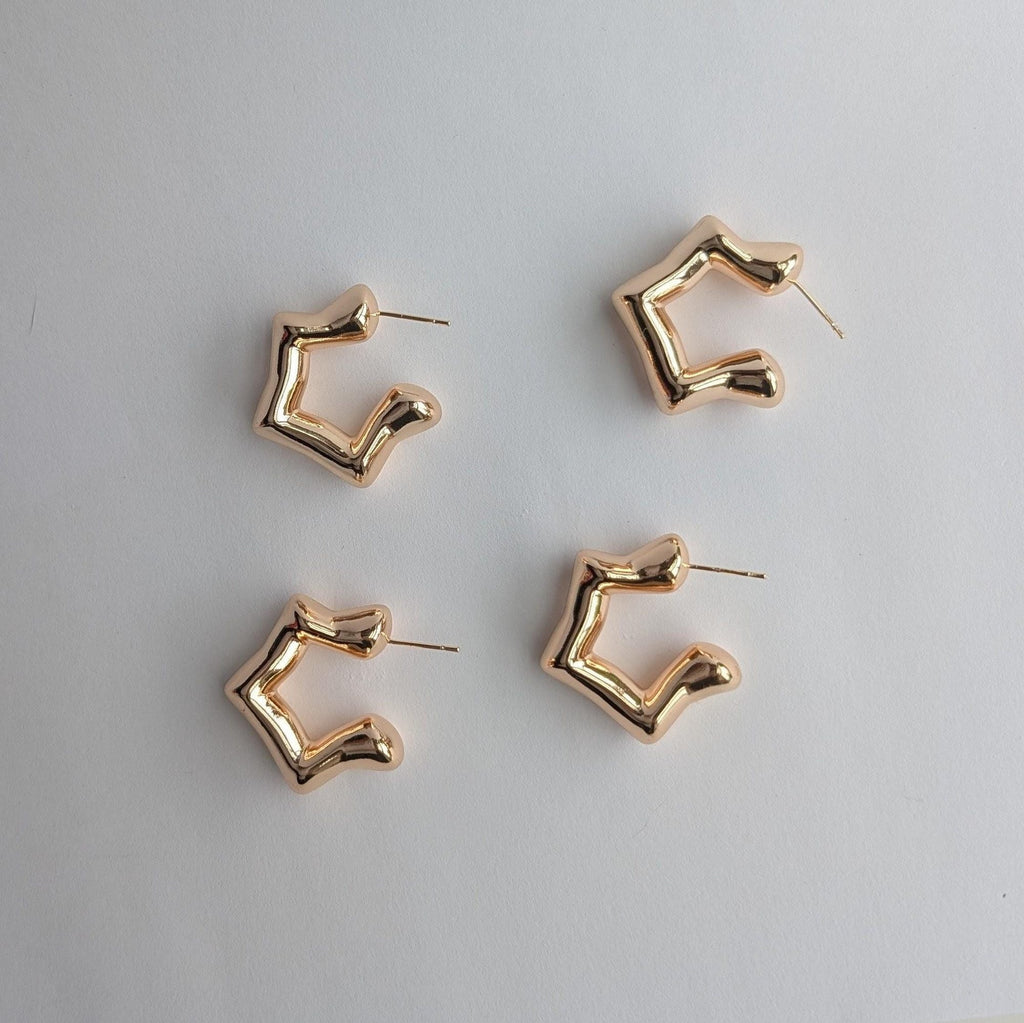 Pink Gold Drop Earrings