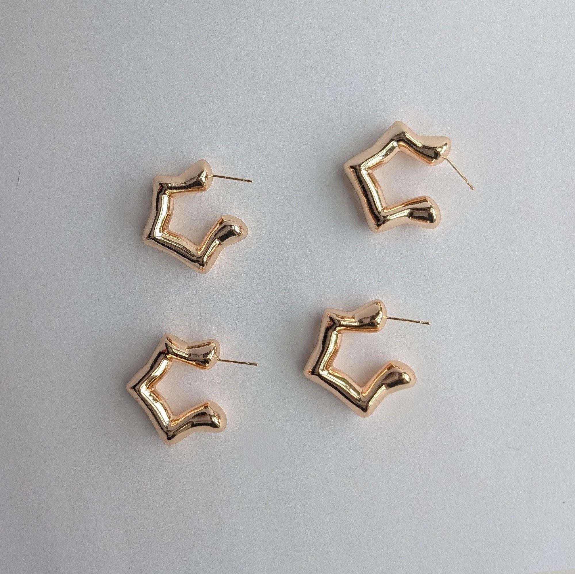Pink Gold Drop Earrings