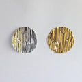 Textured Disc Stud Earrings