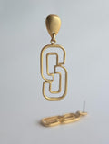 Matte Gold Geometric Drop Earrings