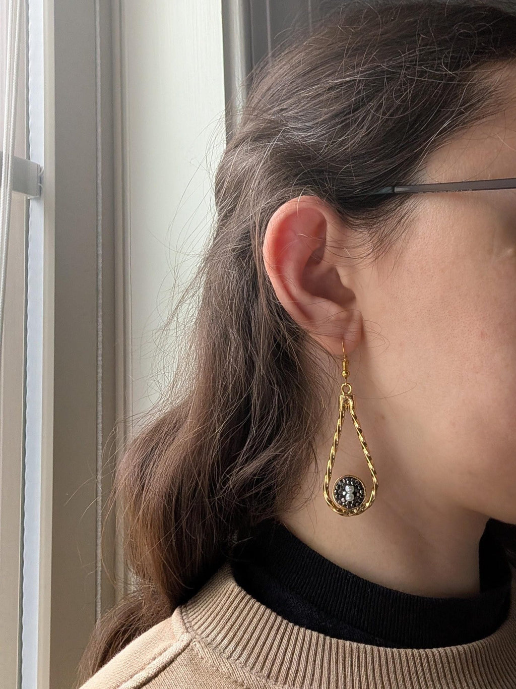 Twisted Teardrop Dangle Earrings
