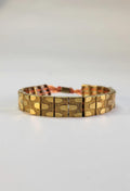 Textured Gold Tile Bracelet