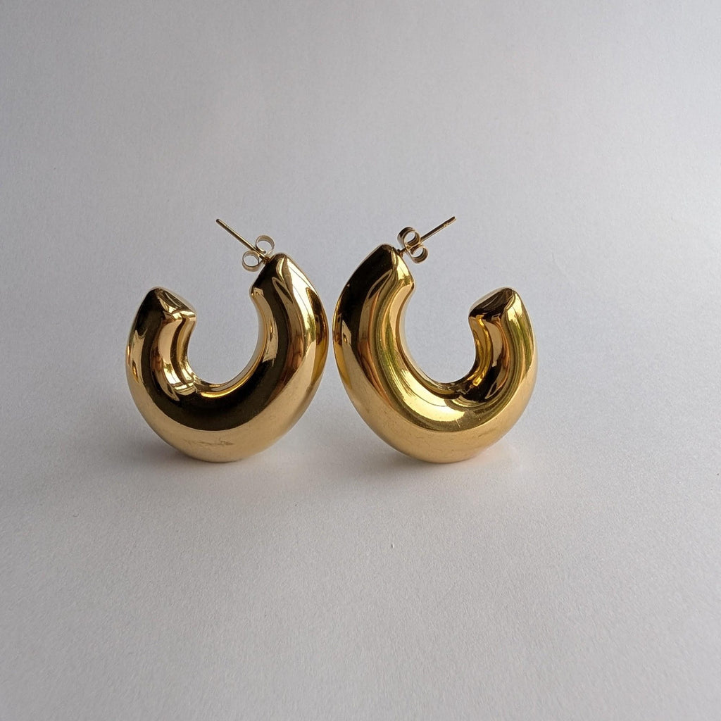 Extra Chunky Puffy Dome C-Hoop Earrings