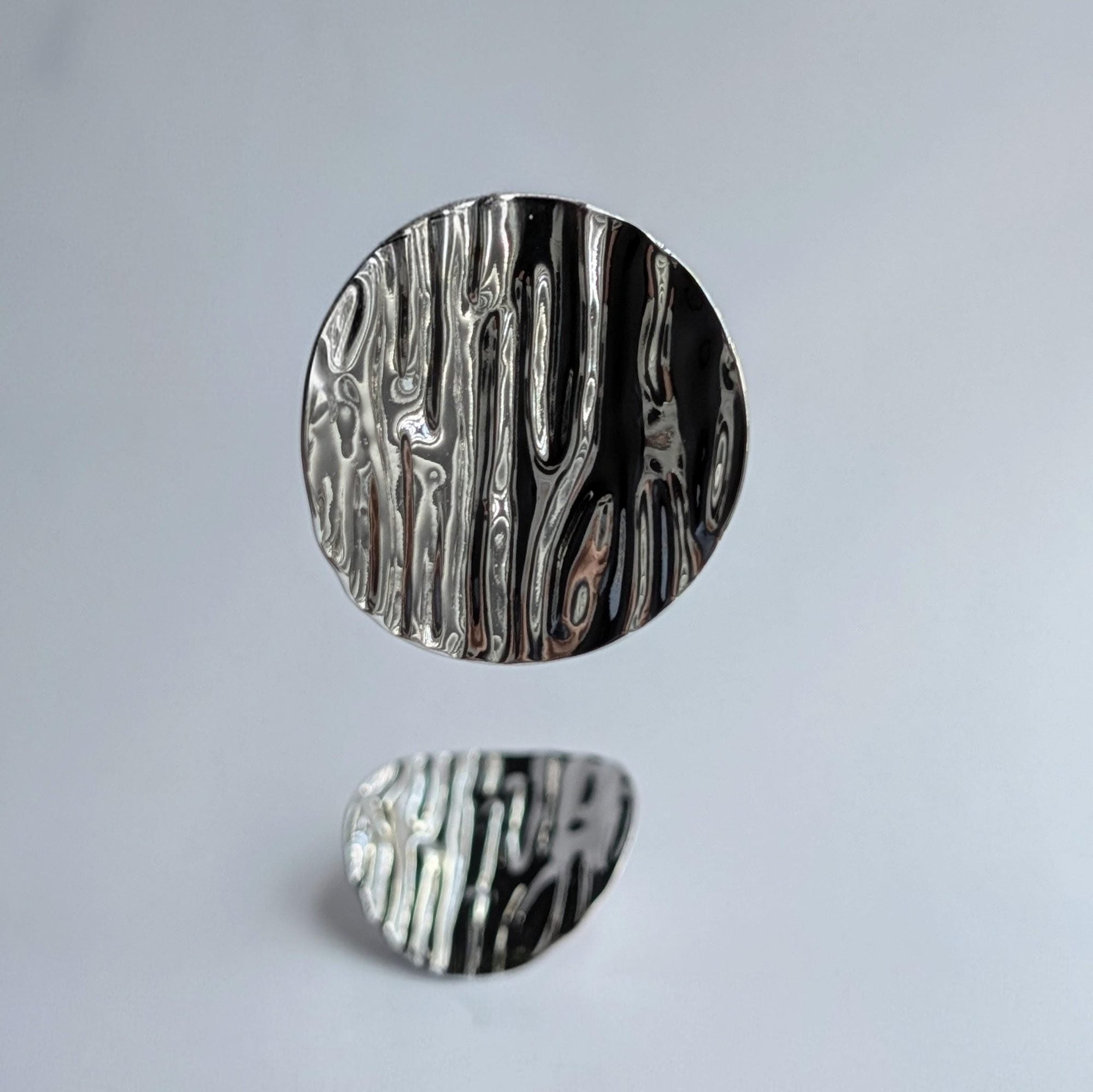 Textured Disc Stud Earrings