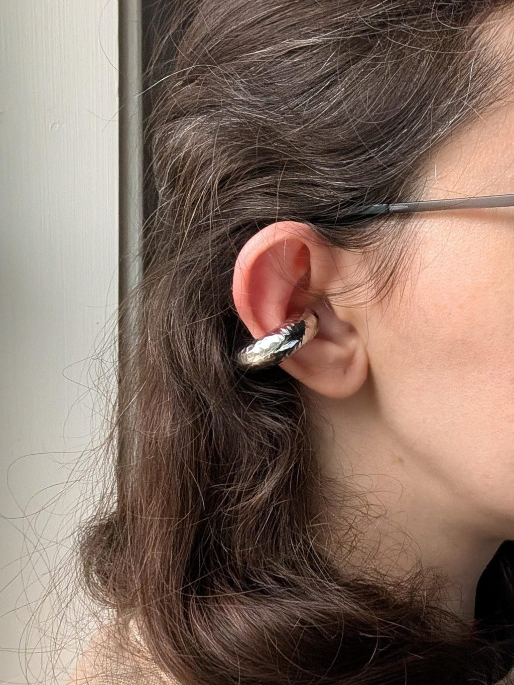 Chunky Hammered Gold Ear Cuff