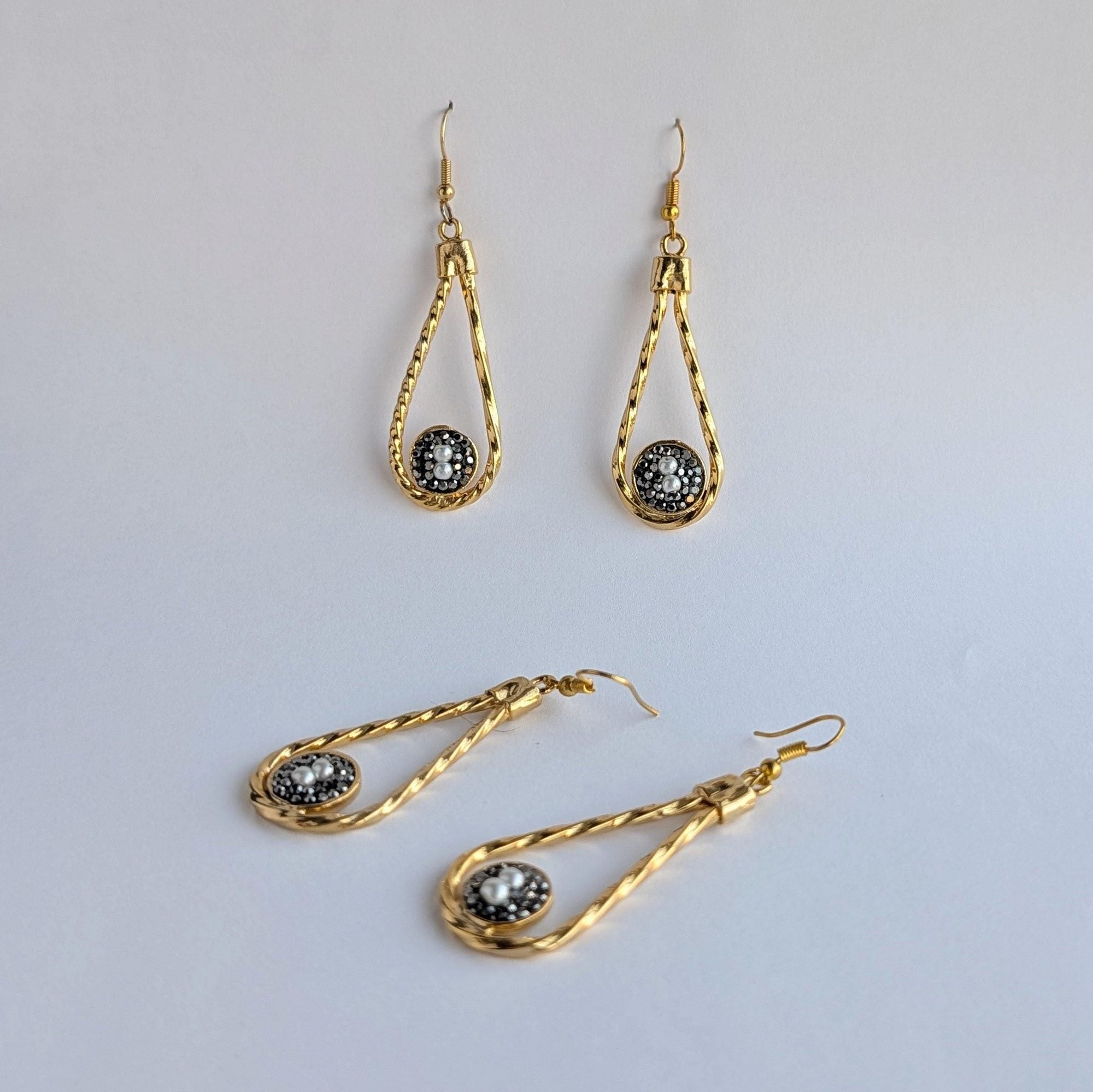 Twisted Teardrop Dangle Earrings