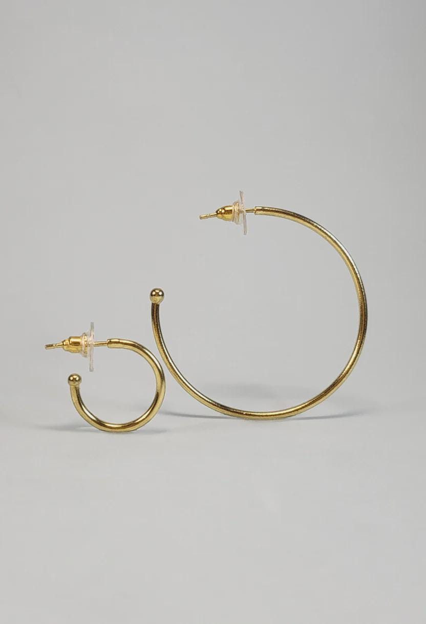 Minimalist Open Hoop Earrings