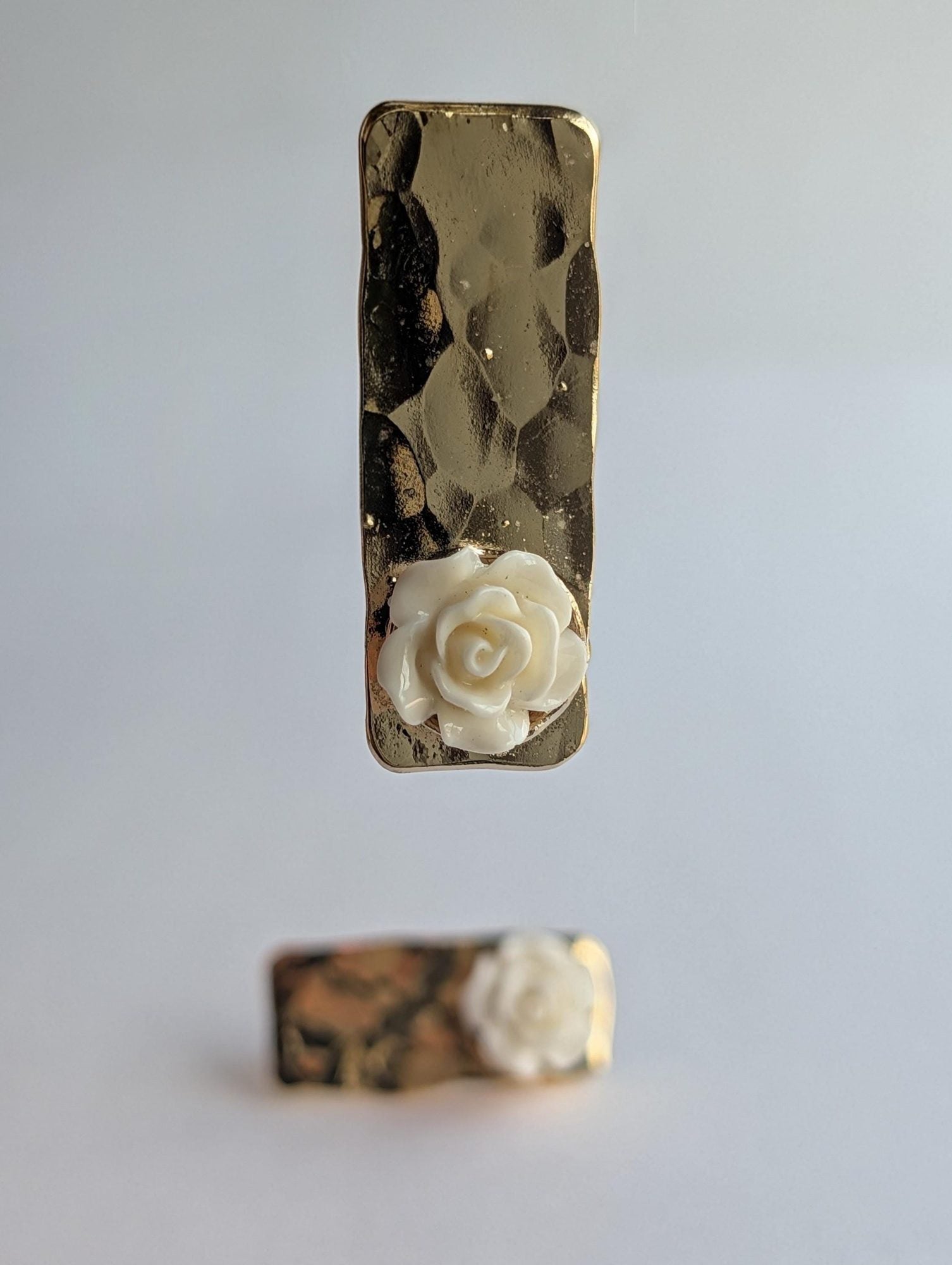 Ceramic Rose Gold Stud Earrings