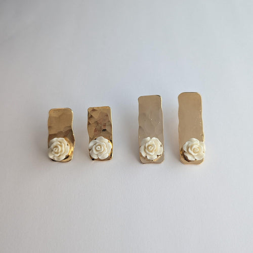 Ceramic Rose Gold Stud Earrings