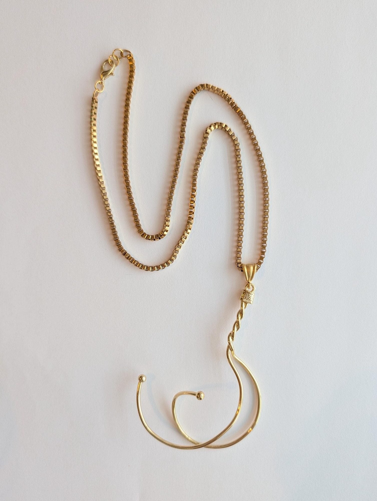 Sculptural Gold Pendant Necklace