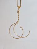 Sculptural Gold Pendant Necklace