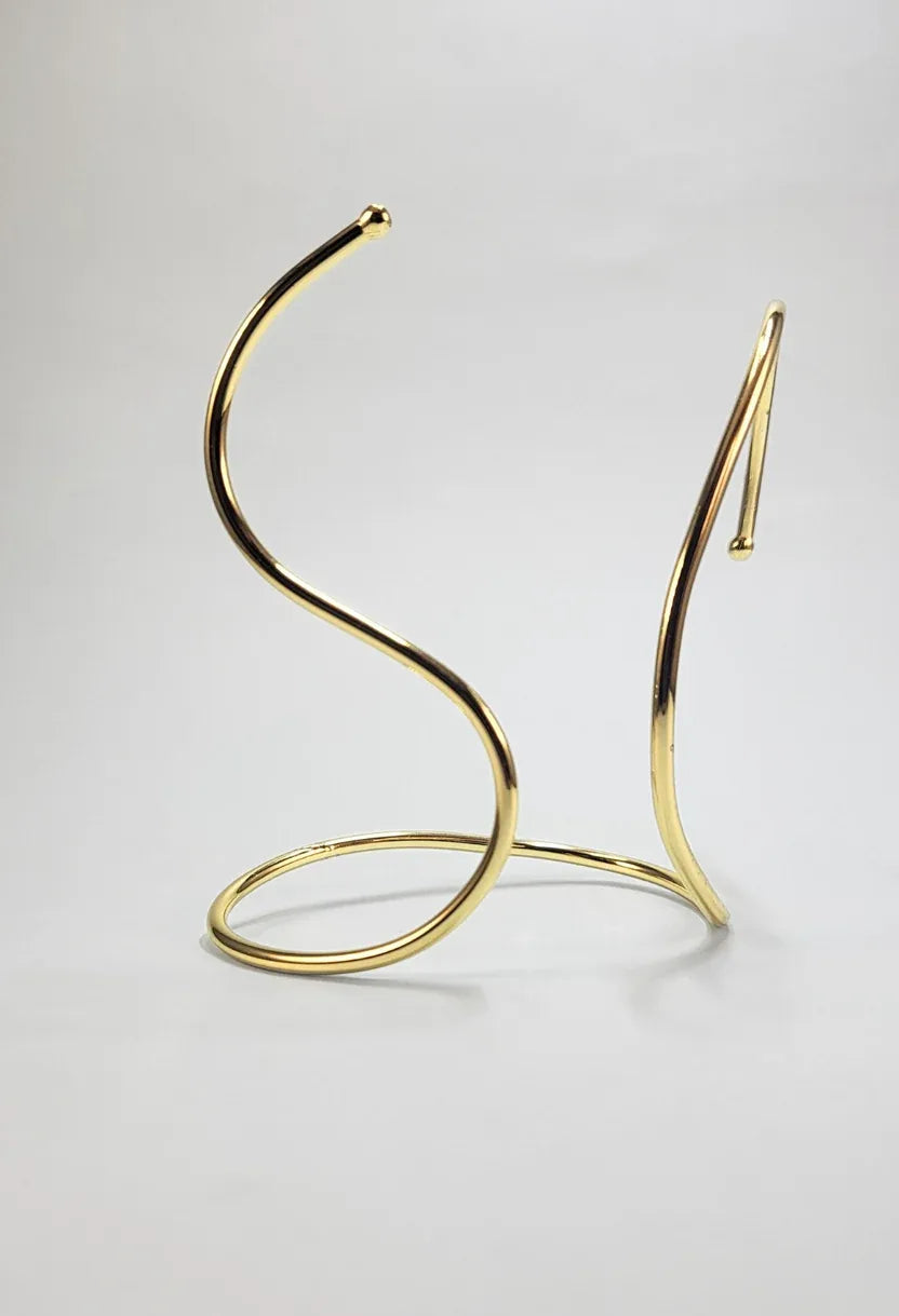 Gold Plated Brass Sculptural Hand Bracelet for Women, Left Hand Palm Cuff, Modern Statement Hand Jewelry