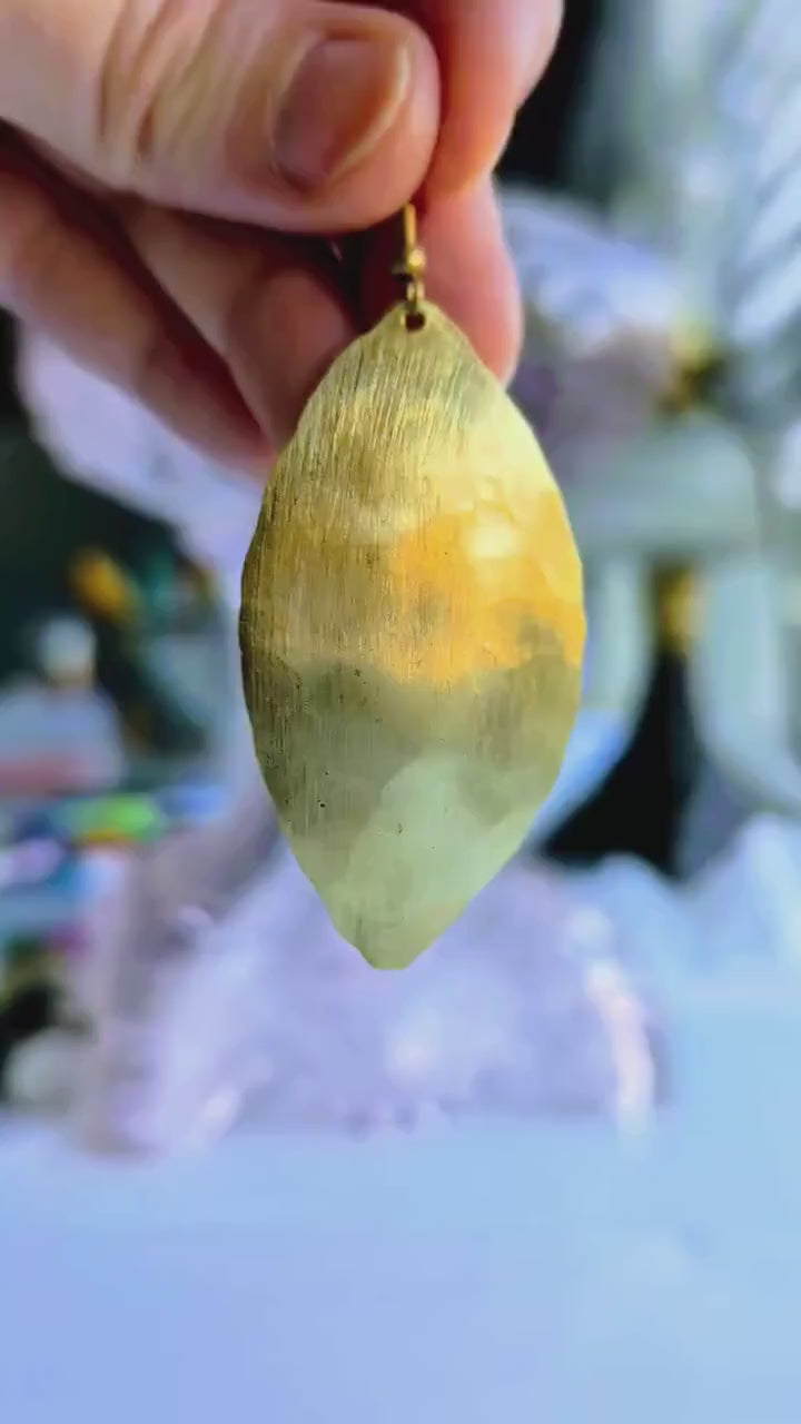 Large Gold Leaf Dangle Earrings