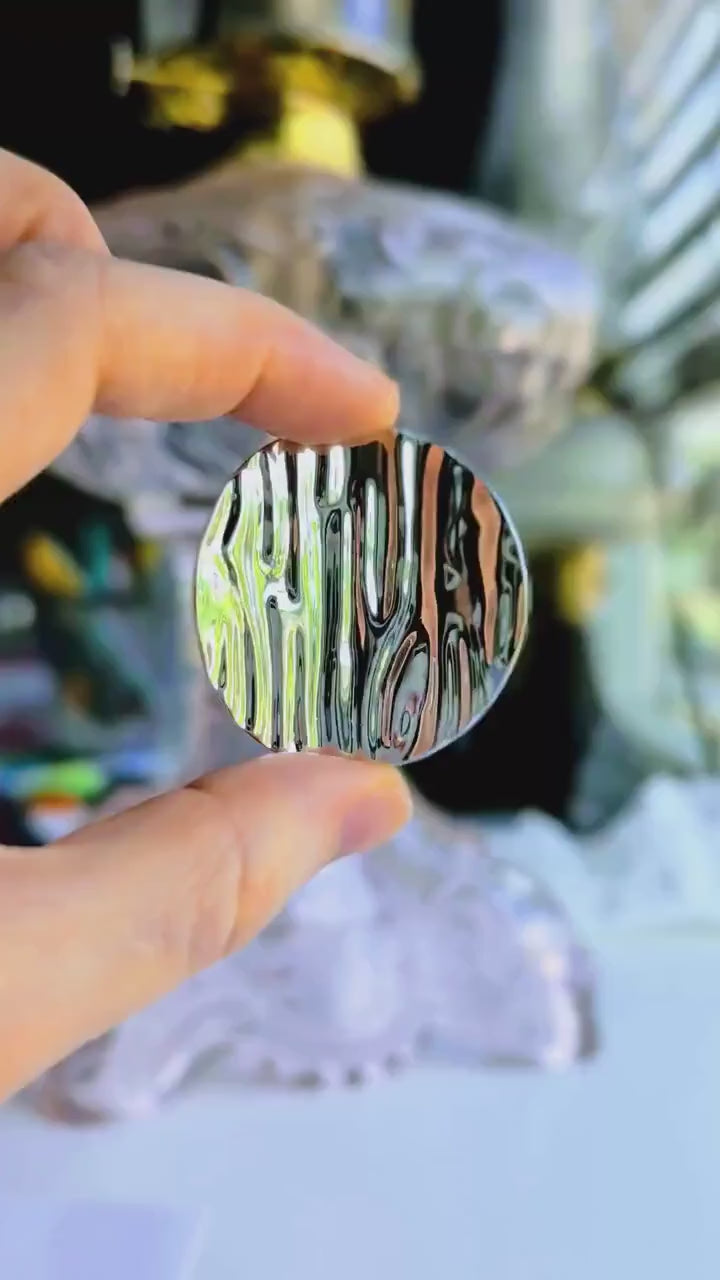 Textured Disc Stud Earrings