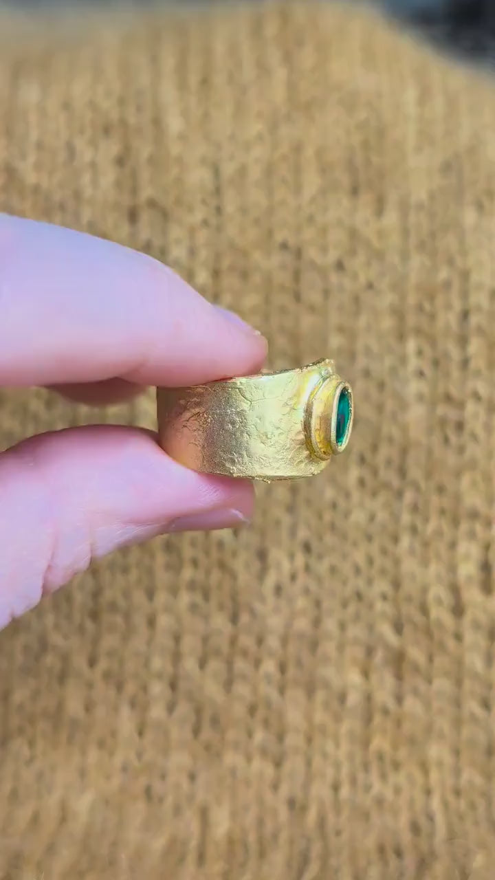 Hammered Gold Stacking Rings