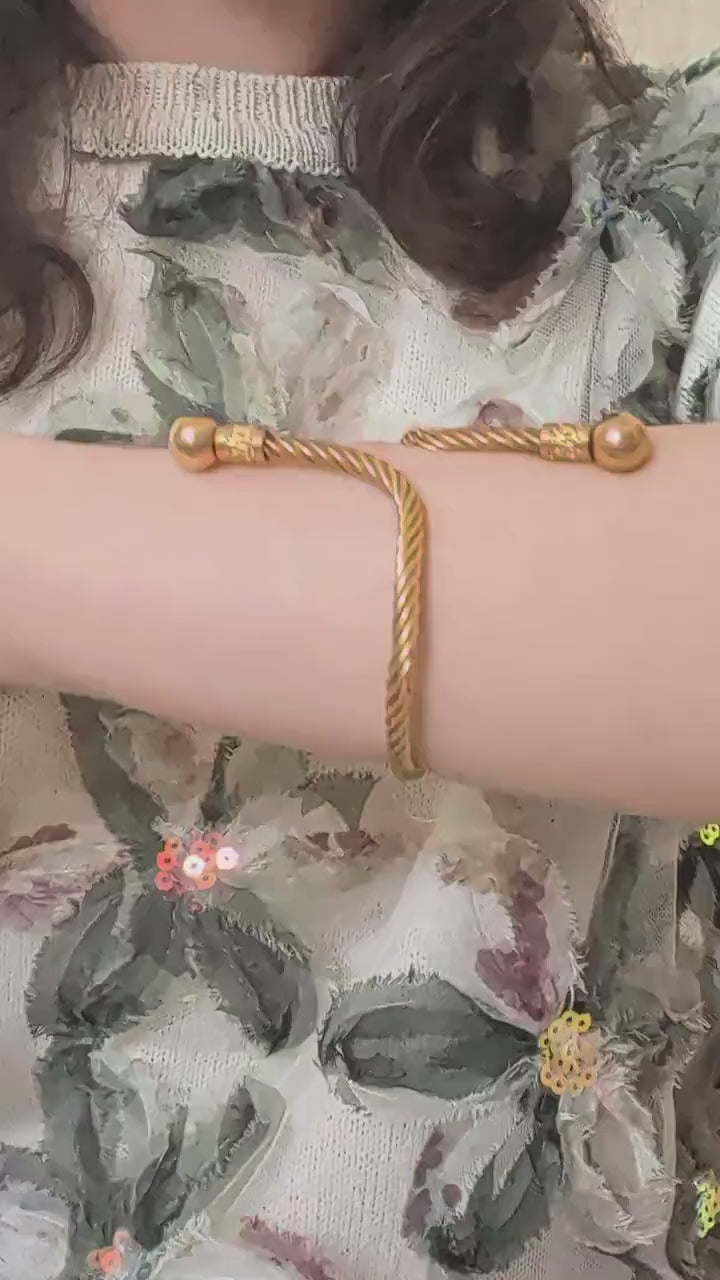 Stretch Gold Bangle Bracelet